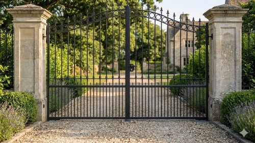 Portail coulissant acier fer - -,