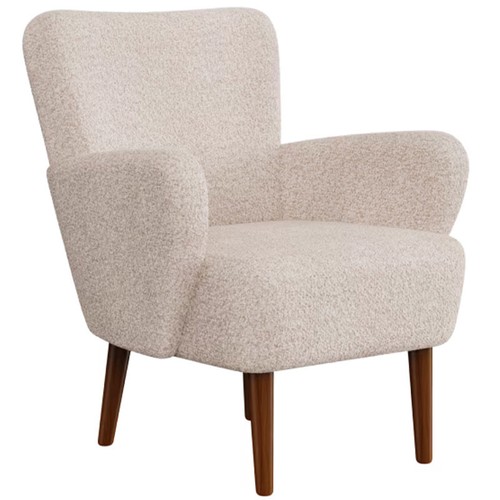 Fauteuil bouclé avec pieds - , en