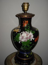 Cloisonne vase pied lampe - cloisonne,