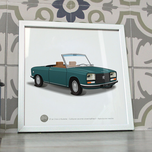 Poster peugeot 304 cabriolet - peugeot,