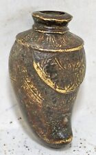 Laiton Antique Mangue Forme Petit Théière Original Vieux Main Crafted Fin Gravé