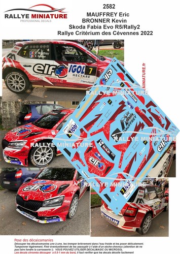 Decals ref 2582 - 1/18, skoda