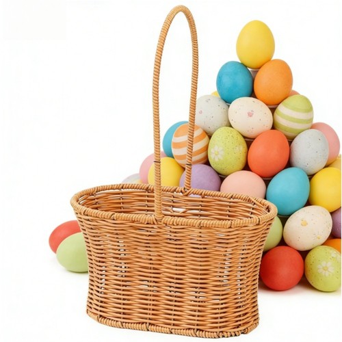 Panier fleurs plastique - panier, en