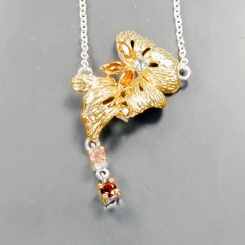 Collier design bijoux - , citrine