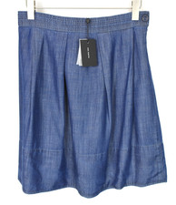 Flic Copine Ziploc Jupe Femmes ( Ue ) 42 Jeans Taille Haute Patineuse Plissé Zip