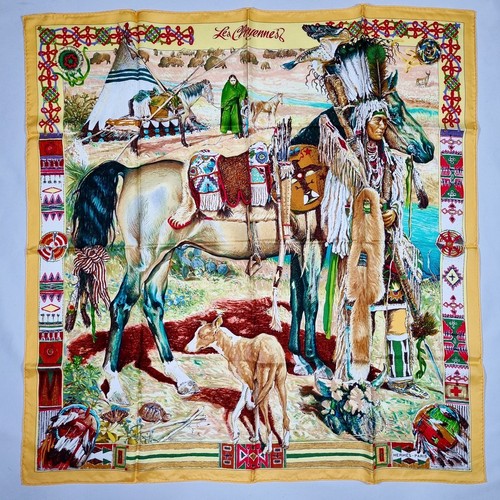 Rare vintage foulard soie - vintage,