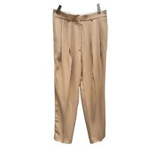 Celine  By Phoebe Philo Beige Silk Wide Pants  Size 40 fits US 30