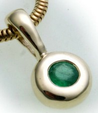 Pendentif Émeraude or