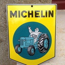 Plaque émaillée MICHELIN Tracteur Enamel Sign no Dunlop Pirelli