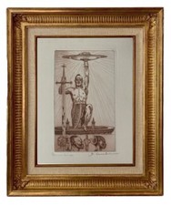 ANDRE LAMBERT (1884-1967) SUPERBE EAU-FORTE AQUATINTE REHAUSSEE AQUARELLE (23)