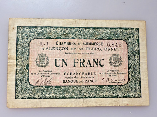 Ancien billet nécessité - ancien, de