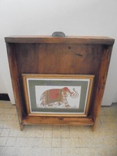 Ancien tiroir étagère mural bois massif 44 x 53 x 9 cm Tbe