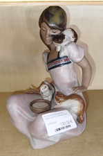 NAO LLADRO SCULPTURE Jeune Fille Et Les Chats Porcelaine Statue 13MAG 30/07