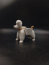 Salière de Table Statuette Caniche Chien Céramique Art Déco Années 40 50 Faïence