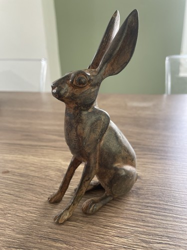 Ancien bronze animalier - bronze, lapin