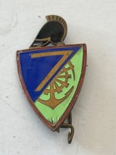 Insigne militaire pucelle -  7 eme  régiment génie - réf   293