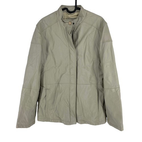Veste biker cuir grise - biker,