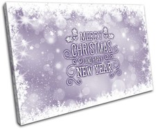 Christmas Decoration Wall Canvas ART Print XMAS Picture Gift Bokeh 07 Purple Chr