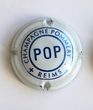 ANCIENNE PLAQUE DE MUSELET, CAPSULE DE CHAMPAGNE - POMMERY CUVEE POP Blanche & B