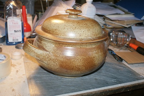 Soupière grès pyrité - soupière,