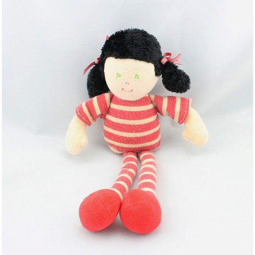 Doudou poupée fille - , rayé