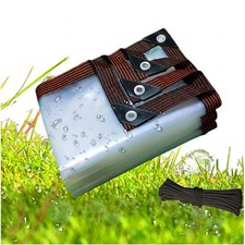 Bâche Étanche 2x4M Bâche Transparente avec Œillet PE Couverture Imperméable C...