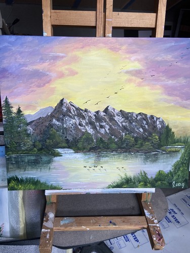 Peinture tableau paysage - ,