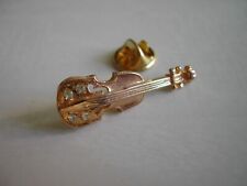 Pin's MUSIQUE - Violon / Violoncelle / Alto / Contrebasse -doré avec 4 brillants