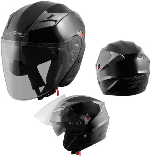 Demi jet casque - visière, pare