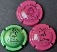 Lot lettre C4 - COTHIAS JEROME pressoir / 3 CAPSULE PLAQUE MUSELET CHAMPAGNE