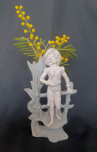 Ancien vase soliflore biscuit - ancien,