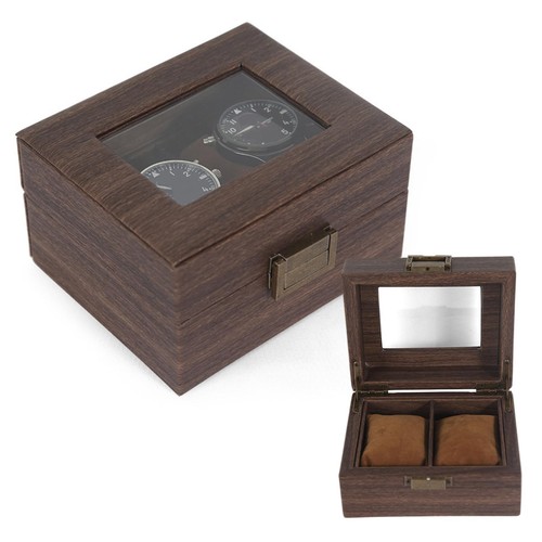 Montre vitrine bois serrure - montre,