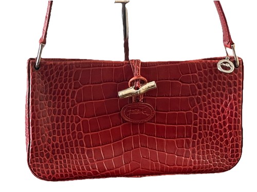 Rare longchamp red roseau - longchamp,