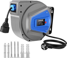 Enrouleur Electrique 15m + 1m 1500W ~ 3000W rallonge electrique 180 ° pivotant