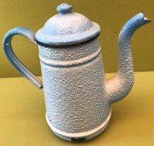 CAFETIERE VERSEUSE EMAIL BLEU STYLE CREPI 1L.