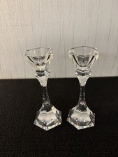 Paire de bougeoirs en cristal