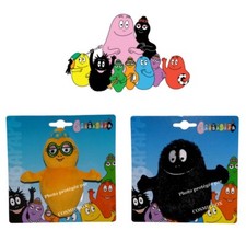 BARBAPAPA lot peluches Barbabébés nom BARBOUILLE noir & BARBOTINE orange BD film