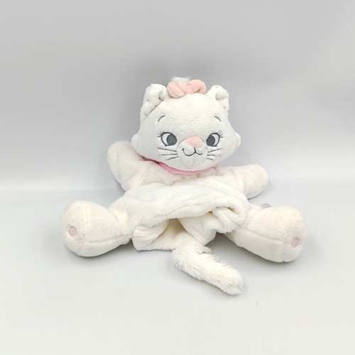 Doudou marionnette chat blanc