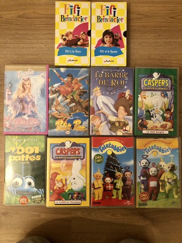 Lot cassette vhs walt - de, 10
