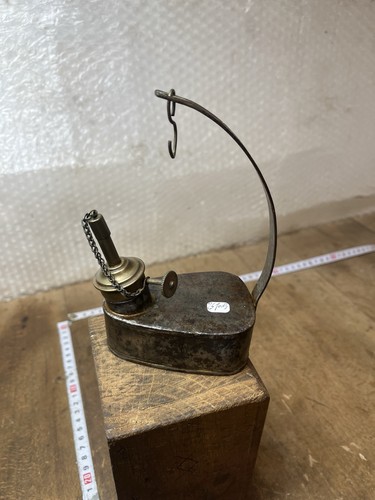 Ancienne lampe huile fer - ancienne, à