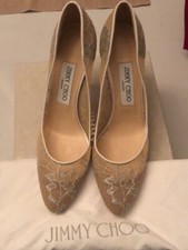 jimmy choo white Lace Heels sz