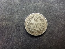 1/2 Franc Louis Philippe 1844 W ; Argent (Ref 3015)