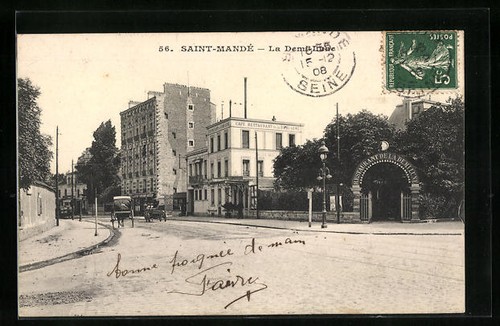 Cpa saint mande - la, demi-lune
