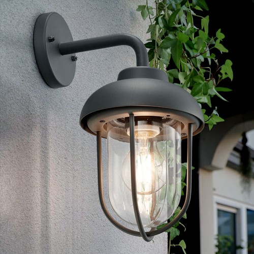 Lampe murale verre anthracite - murale,