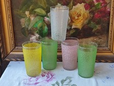 5 ANCIENS VERRES À ORANGEADE