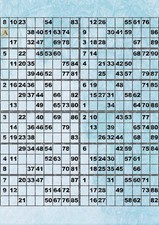 Plaque de 12 cartons de loto