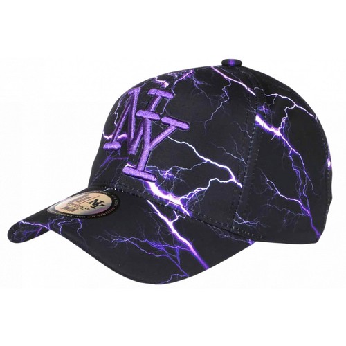 Casquette violette noire - casquette,
