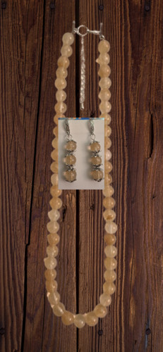 Parure collier citrine - parure,