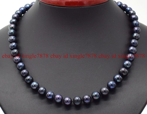 Natural 10mm black round - natural,