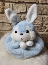 ANCIEN RANGE PYJAMA LAPIN BLEU PELUCHE VINTAGE